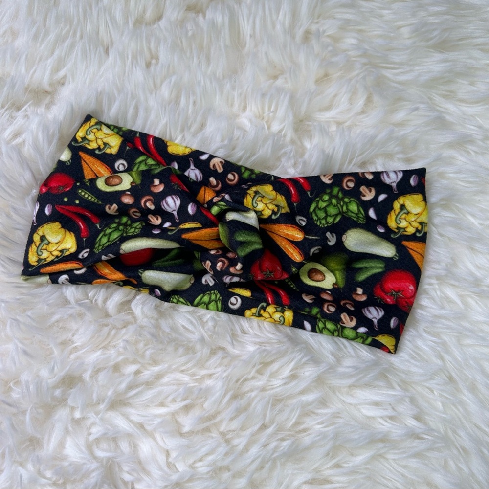 Colorful Vegetable Print Headband